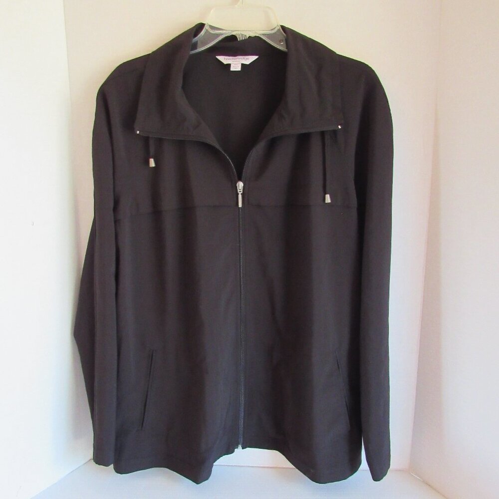 Breckenridge Woman Black Full Zip Lightweight Stand Up Collar Jacket Size 2X